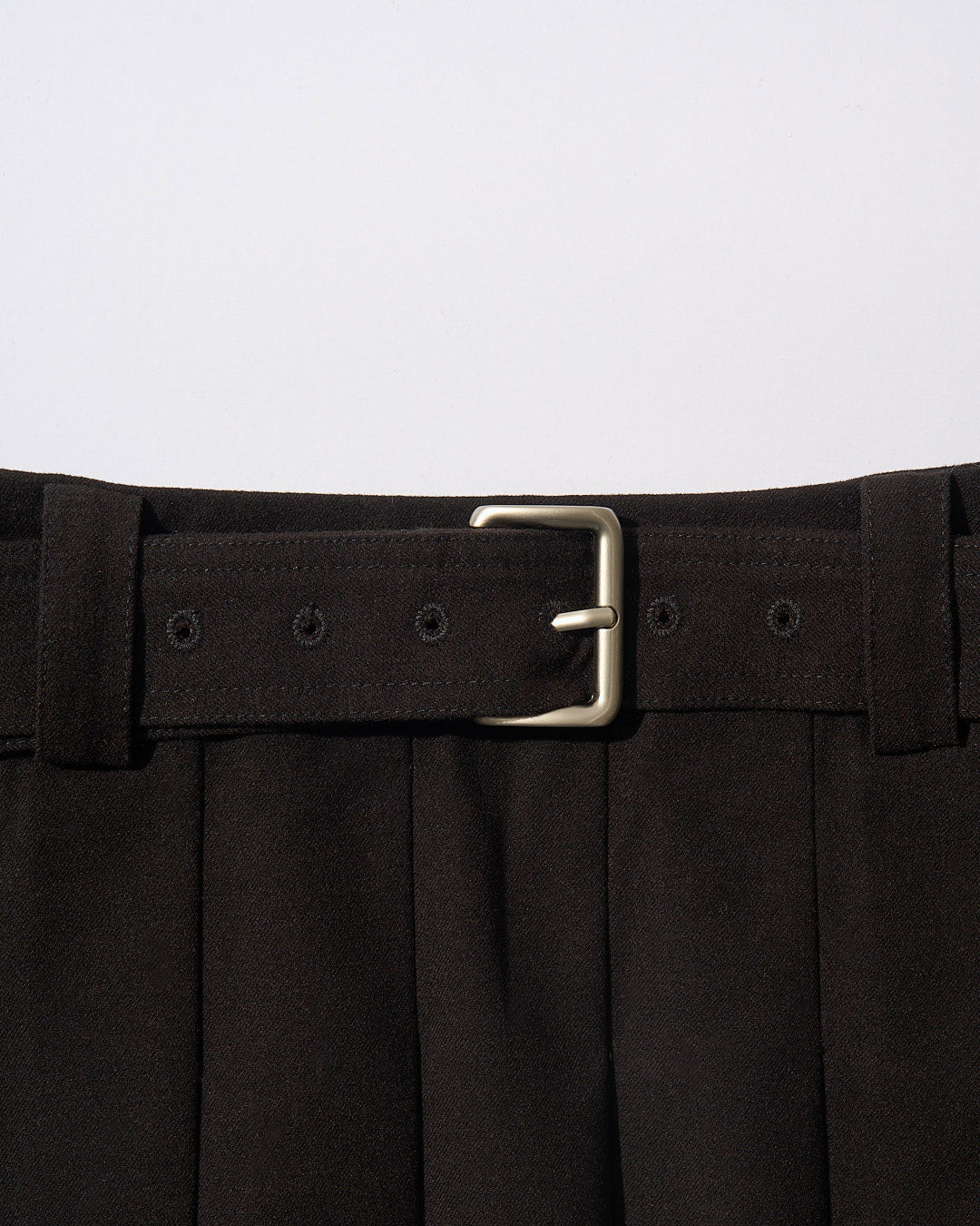 [12/4new] Belted Classic Pleats Skirt  Black 12月下旬入荷分