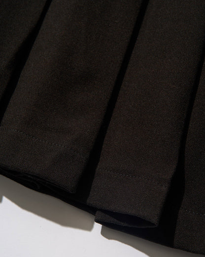 [12/4new] Belted Classic Pleats Skirt  Black 12月下旬入荷分
