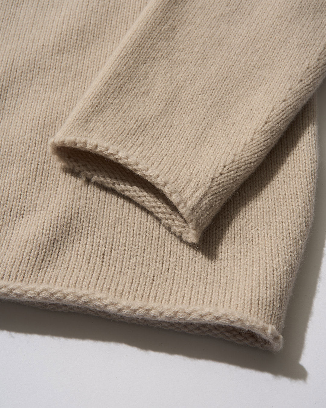 Pure Wool Soft High-Neck Knit Ivory