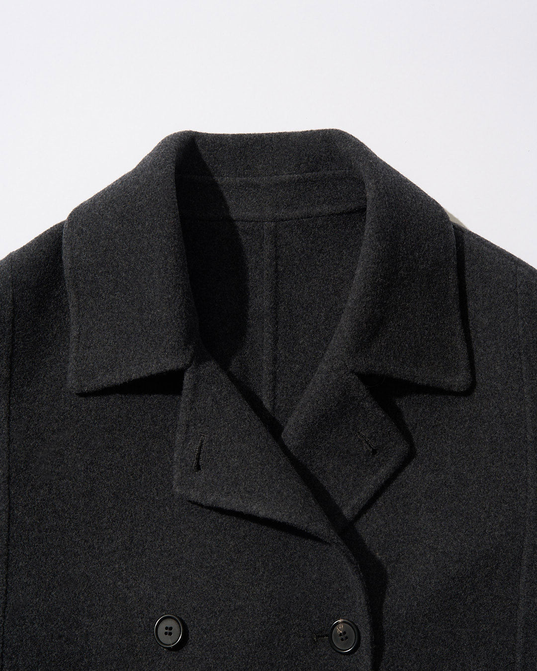 [11/27new] Drape Wool P-Coat gray 12月下旬～1月初旬入荷