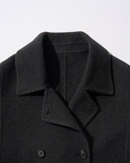 [11/27new] Drape Wool P-Coat gray 12月下旬～1月初旬入荷