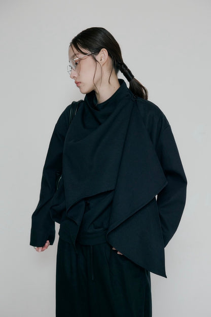 button drape jacket