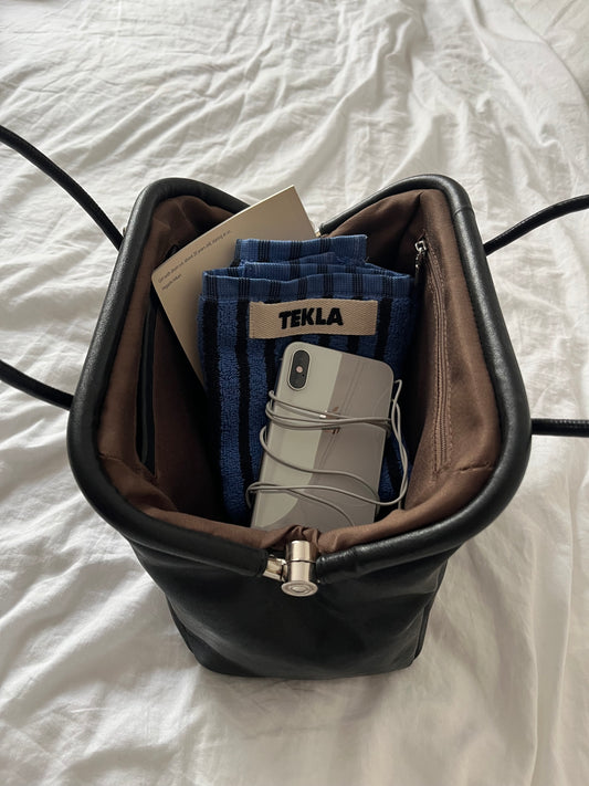 [9/14restock][予約]minimal Leather 2way Bag black 9月下旬～10月初旬入荷