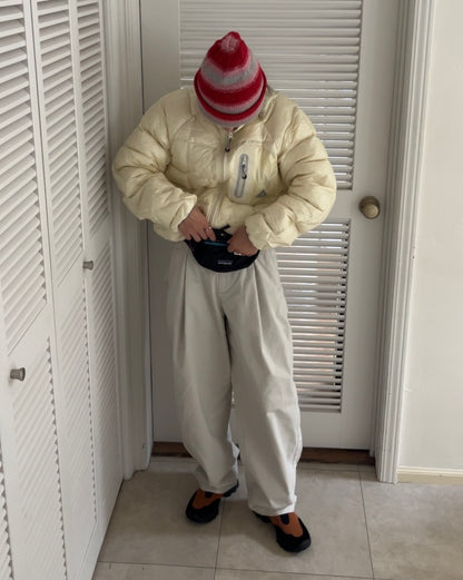 [12/18 new] Warmth Wide Cotton Pants Ivory