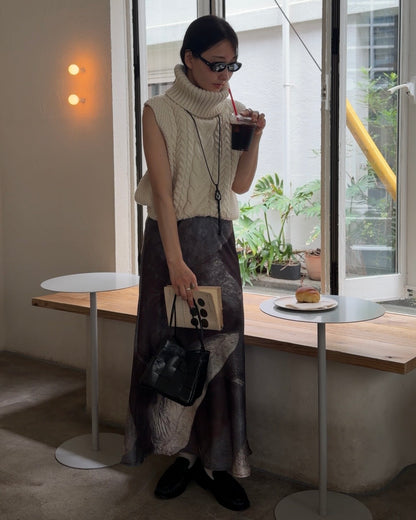 [9/24new] wide rib knit vest 10月中旬〜下旬入荷分