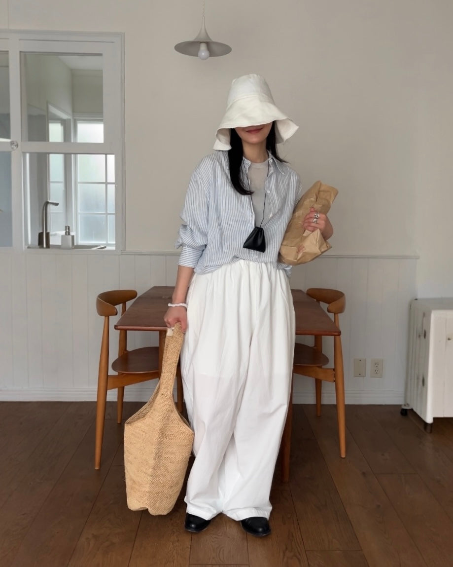 [4/16 new]Easy Form Pants  white 5月初旬入荷分