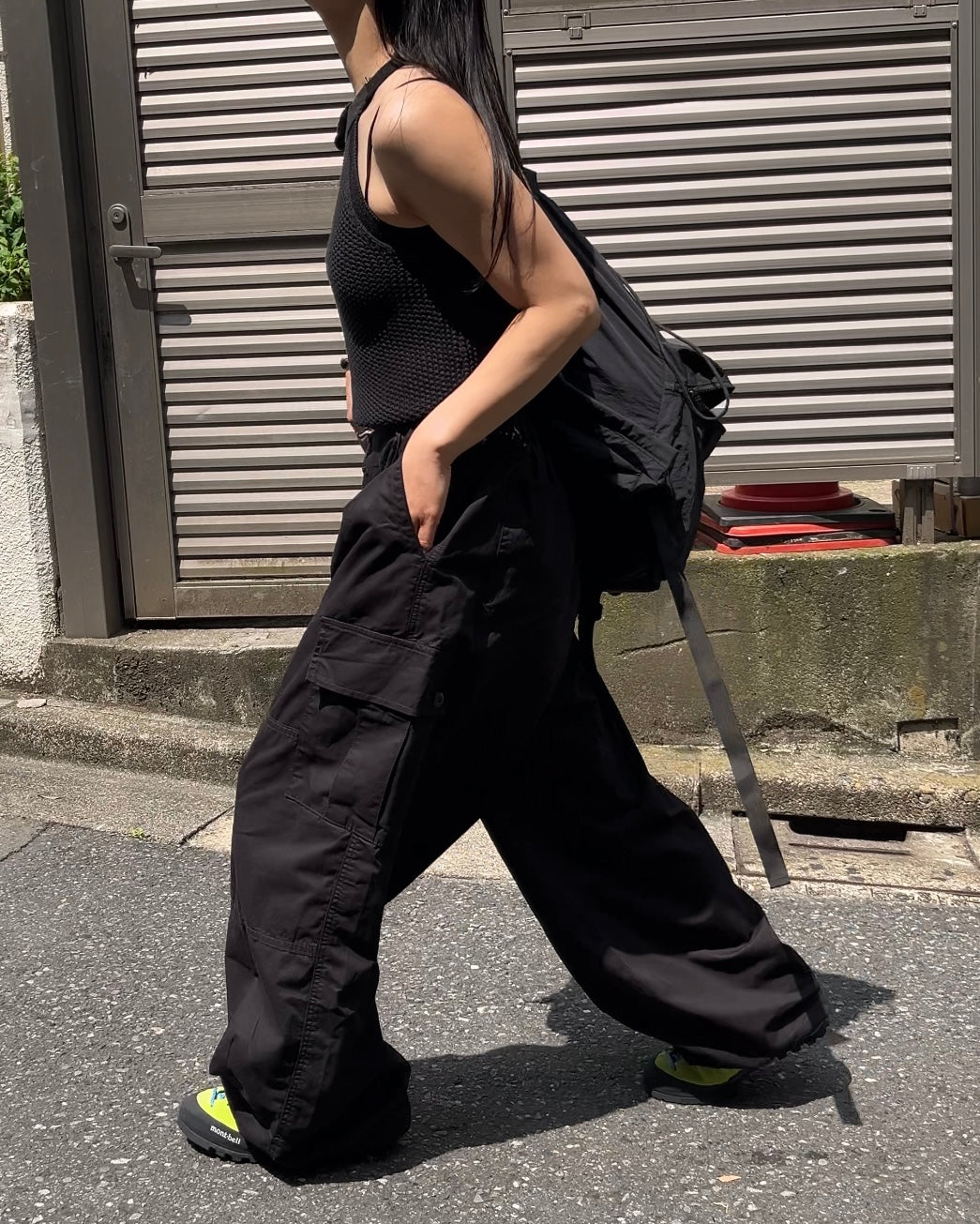 [TMAKER] SHIRRING RIBBON PARACHUTE CARGO PANTS ★韓國 SHIRRING RIBBON PARACHUTE CARGO PANTS WT - TMAKER