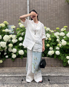 Linen Open Collar setup