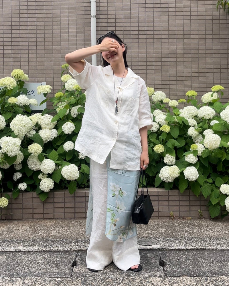 [6/25new]Linen Open Collar setup 7月中〜下旬入荷予定
