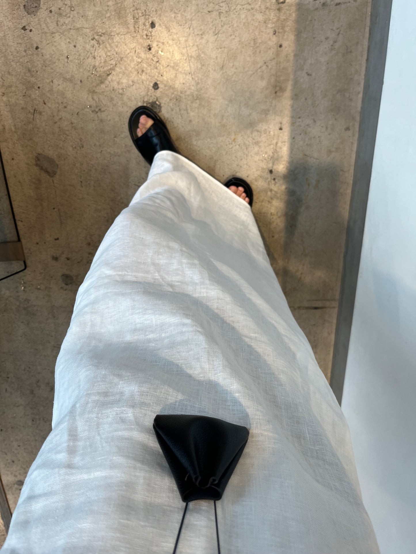 [7/2new]linen loop onepiece white