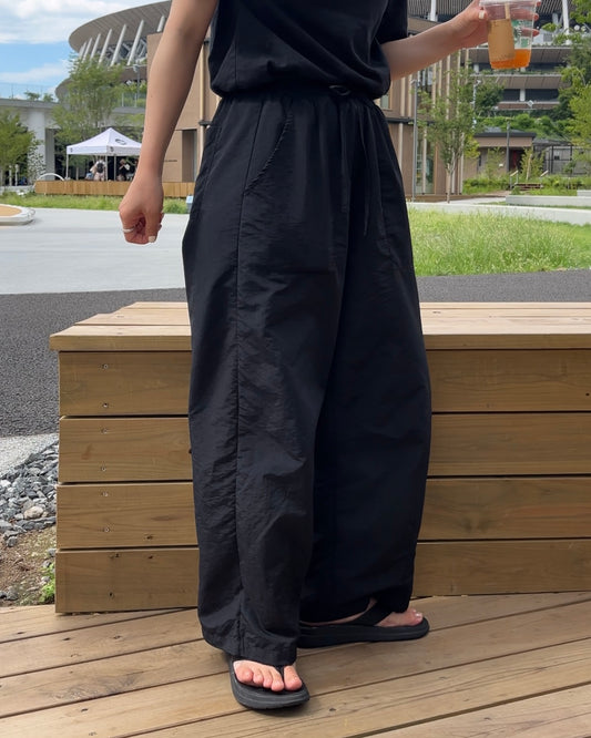 satin like easy  pants black