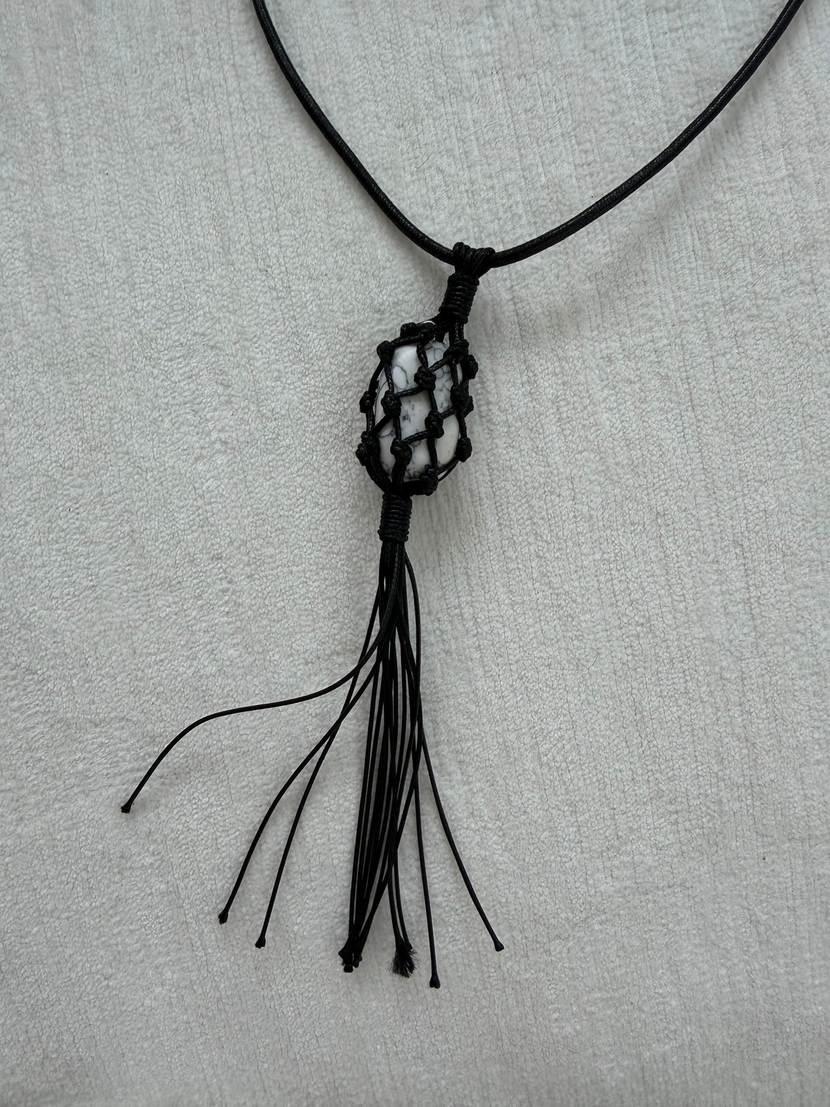 [9/17new] macramé stone necklace 10月中旬～下旬入荷