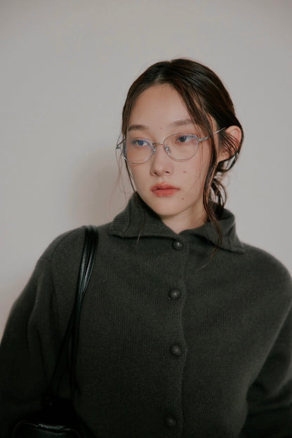 [10/8new]volume neck knit cardigan BR 11月上旬～中旬入荷分