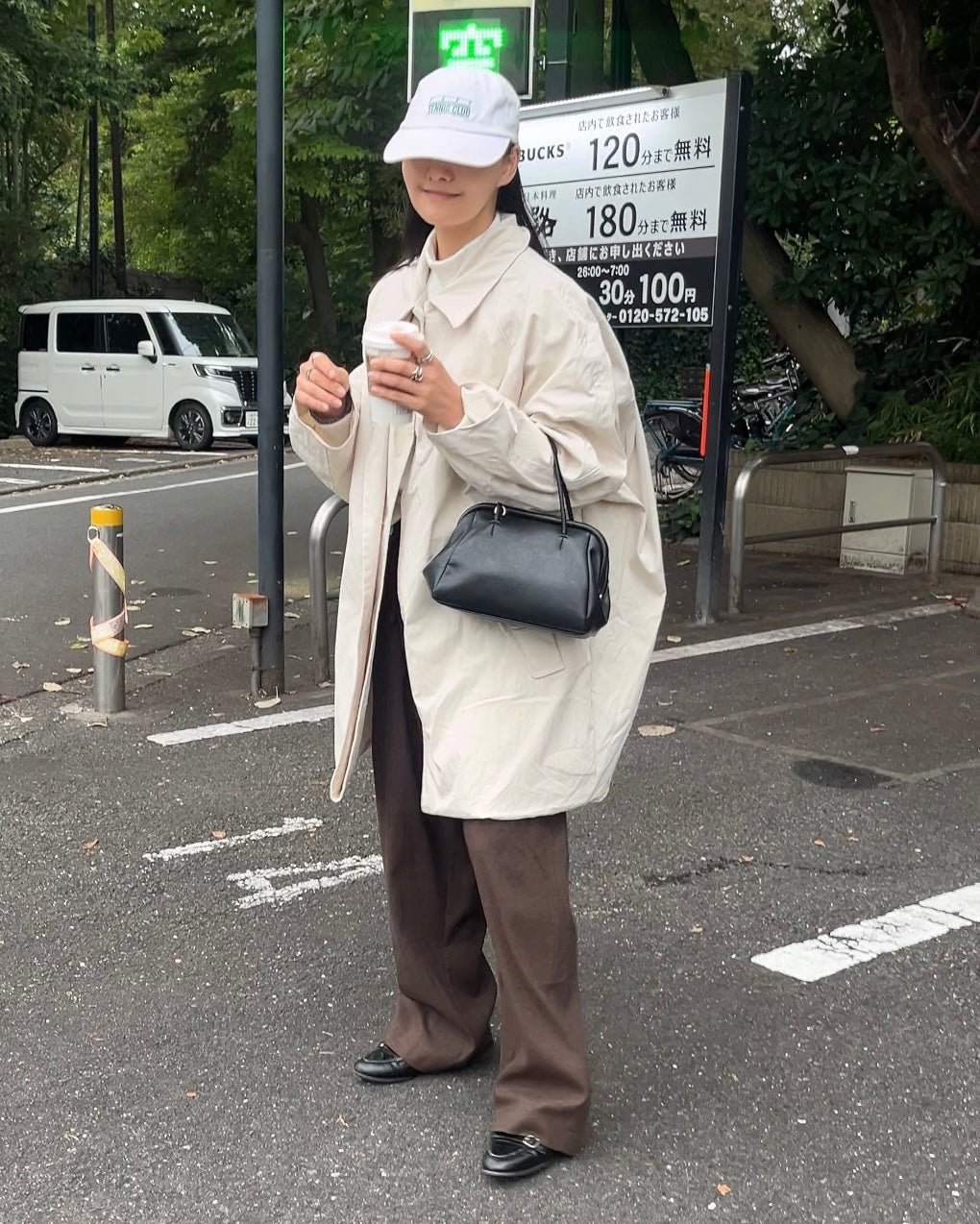 Cotton Nylon Over Collar Jacket ivory