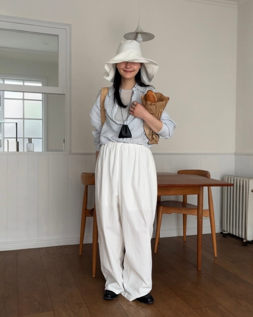 [4/16 new]Easy Form Pants  white 5月初旬入荷分