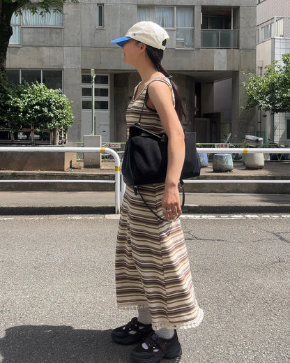 [7/31new]Border Fringe Onepiece