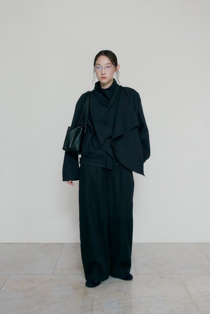 button drape jacket