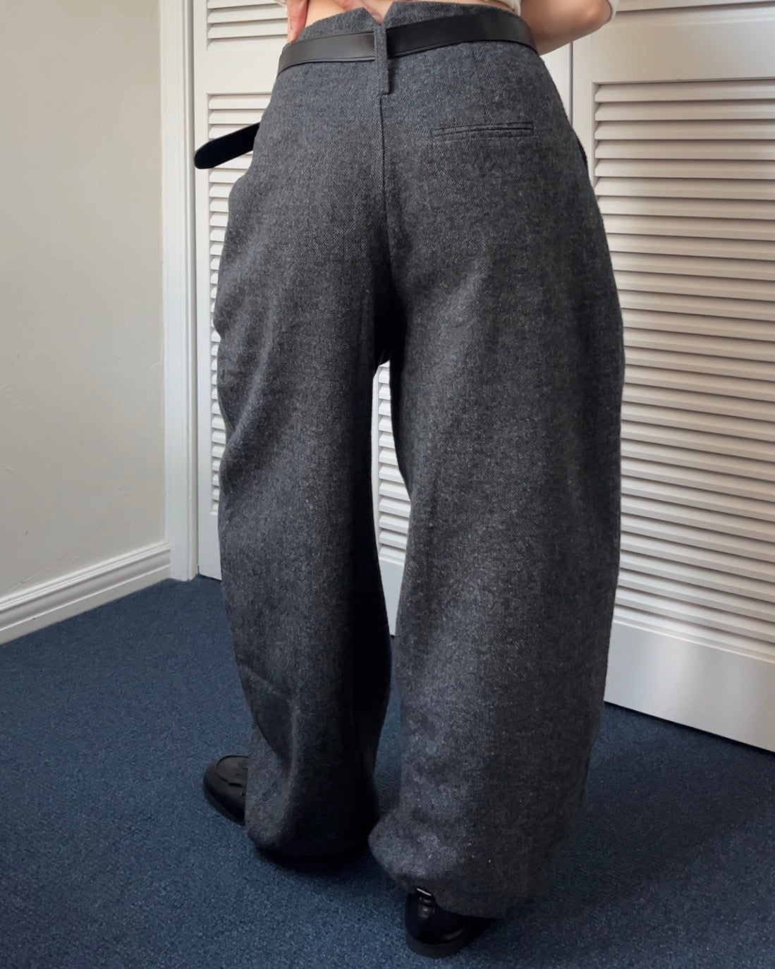 Half-Wool tweed Pants