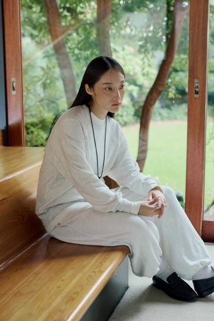 [10/15new] hem light sweat pants WH