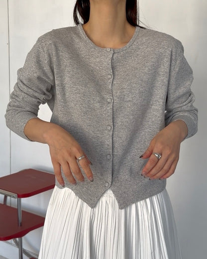 Linen Soft Compact Cardigan GRAY
