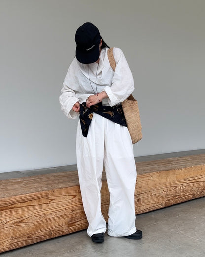 [4/23new]Linen Drape Airy Blouse