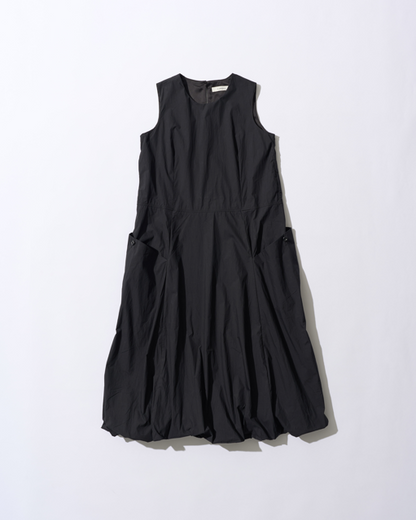 [4/30new]Cotton Nylon Tank Dress black
