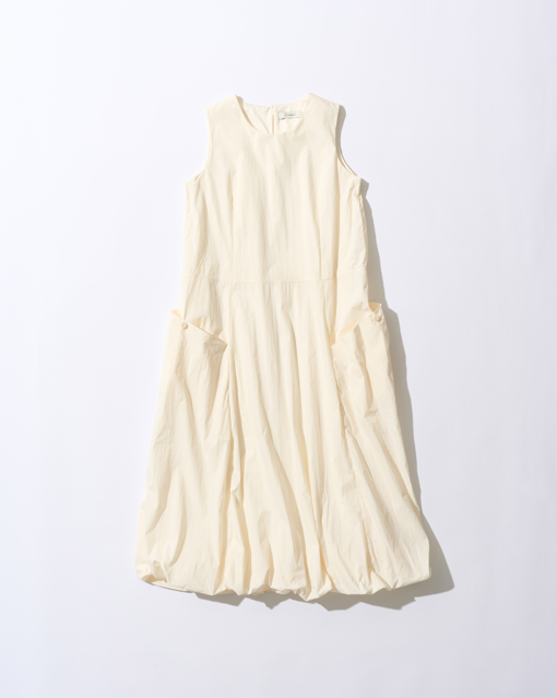 [5/17new]Cotton Nylon Tank Dress white 5月下旬入荷