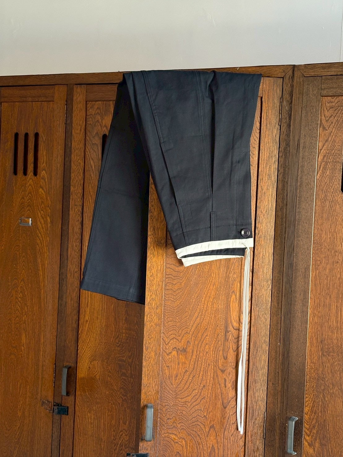 ［3/19new］Cotton Tencel Wide Slacks navy