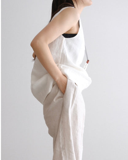 [8/13new]Shoulder Tie Linen Top