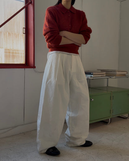 [2/12new] Cotton Wide Balance Pants