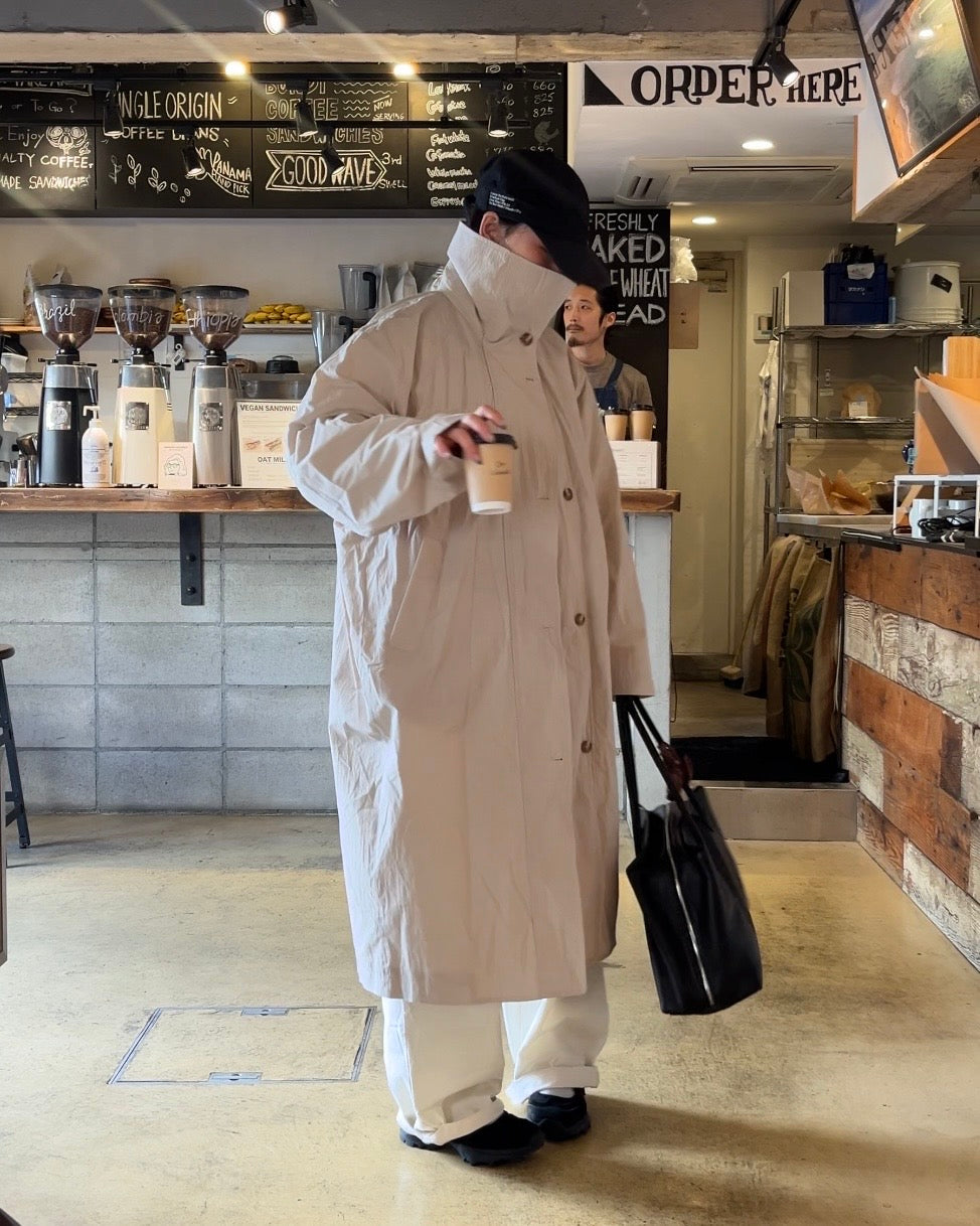 Cotton Nylon Soft Drape Coat