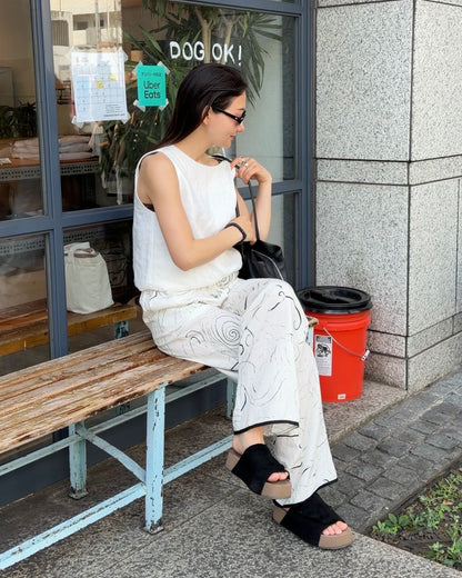 [8/13new]Sketch linen pants