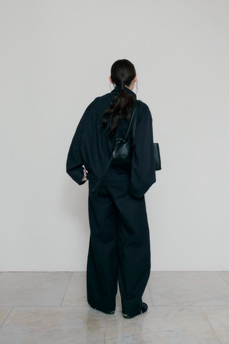 button drape jacket