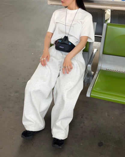 [5/21new]Curved Wide Sweat Pants oatmeal 6月上旬〜下旬入荷