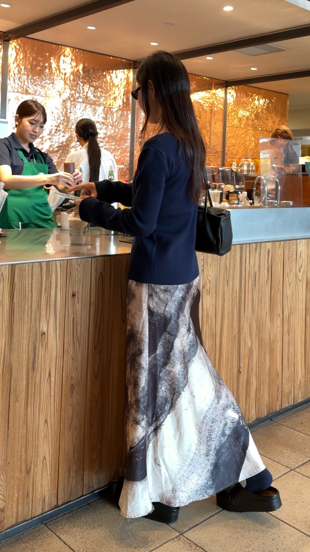 [9/24new] ink wash skirt BK 10月初旬〜中旬入荷