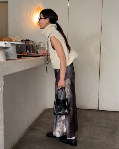 [9/24new] wide rib knit vest 10月中旬〜下旬入荷分