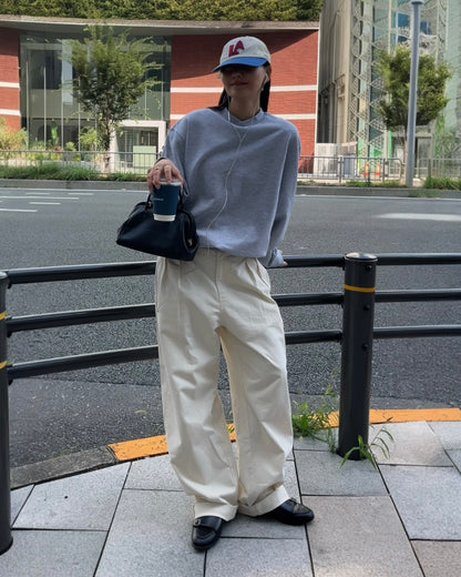 [9/18new][予約]Cotton Wide-Leg Pants 10月初旬～中旬入荷