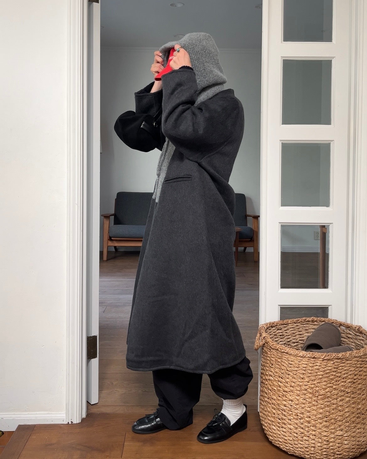 1/8 new] Calm Layer Double Coat Gray – A.subjjject