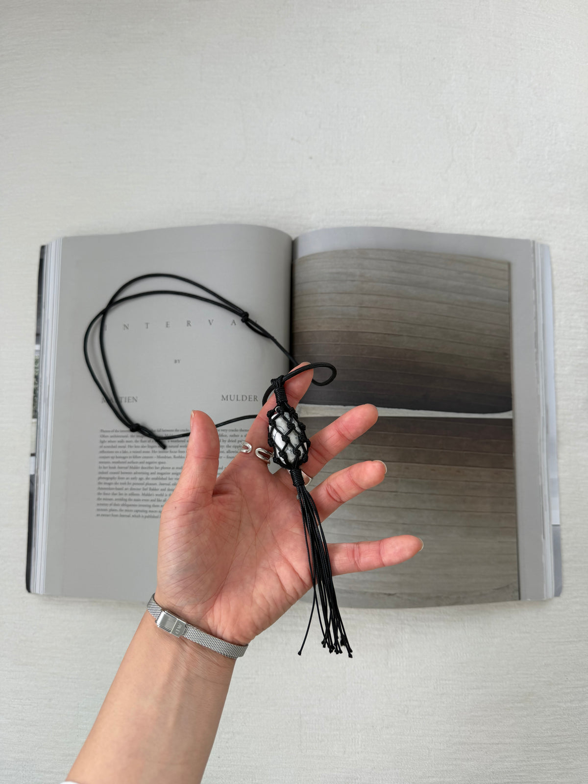 [9/17new] macramé stone necklace 10月中旬～下旬入荷