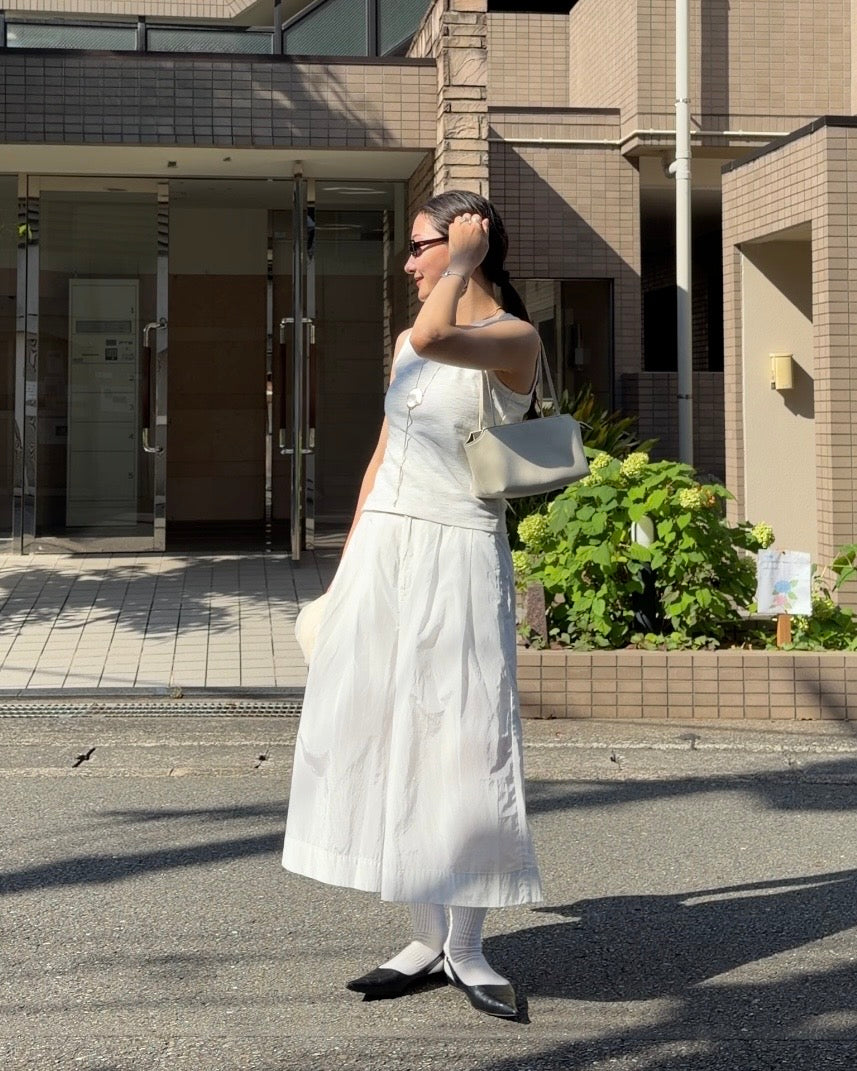 [7/23new]Smooth mini Boston Bag white