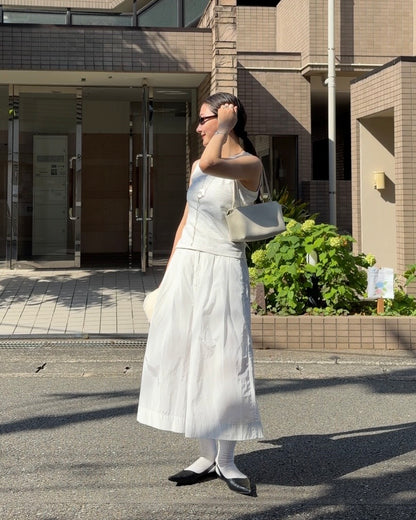 [7/23new]Smooth mini Boston Bag white