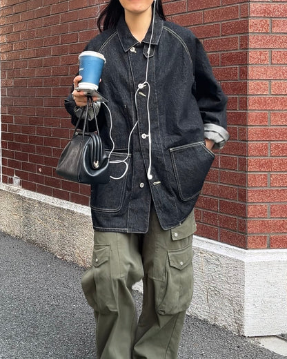 Denim Work Coverall Jacket
