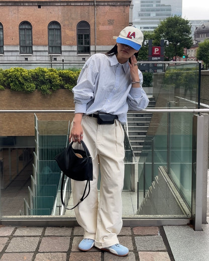 Curve Leather 2way handle bag