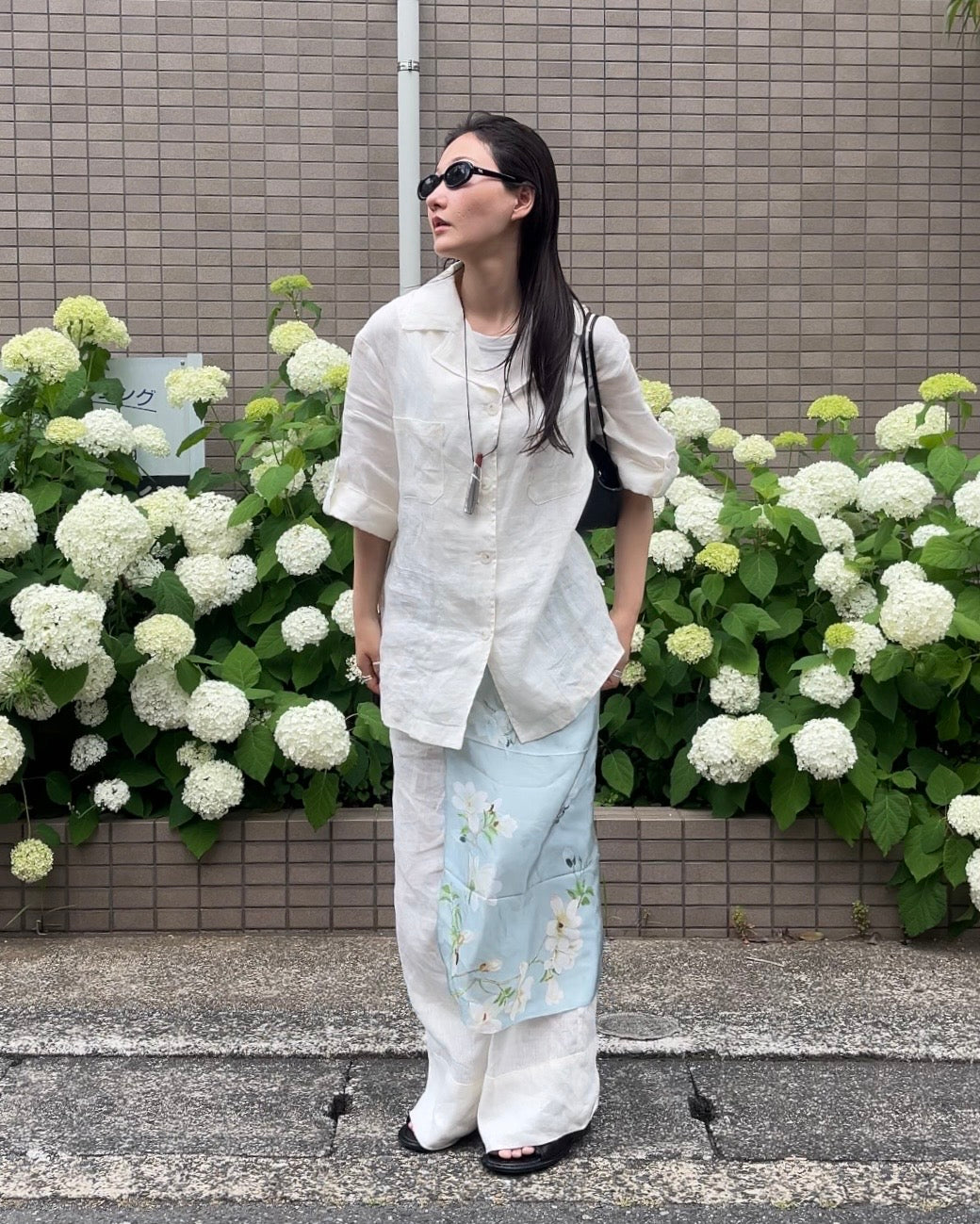 [6/25new]Linen Open Collar setup