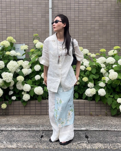 [6/25new]Linen Open Collar setup