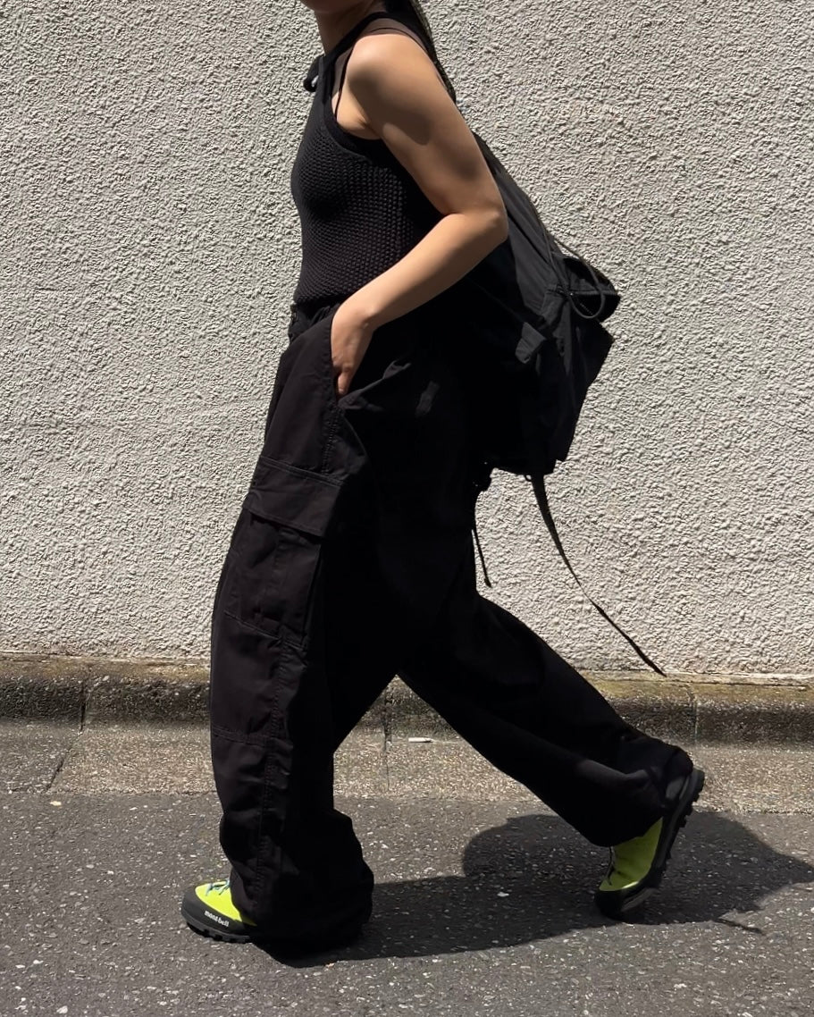 8/14new] Cargo Parachute Pants black – A.subjjject