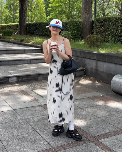 Curve Leather 2way handle bag