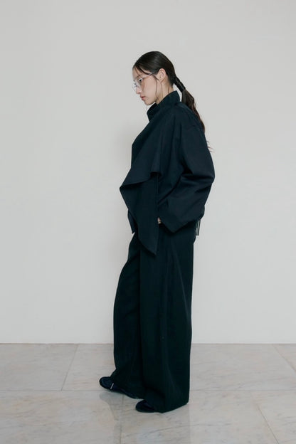 button drape jacket