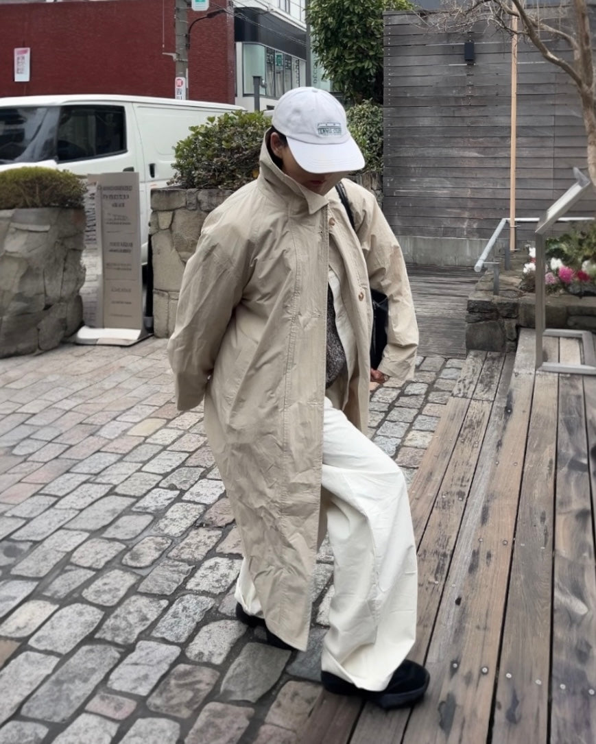 Cotton Nylon Soft Drape Coat