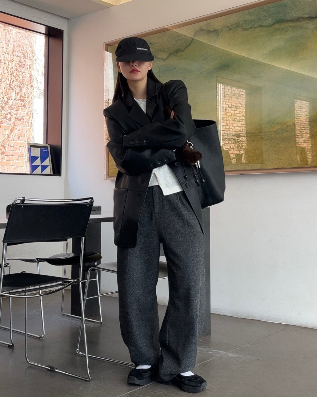 [2/12new]Soft Leather Mary Jane Shoes